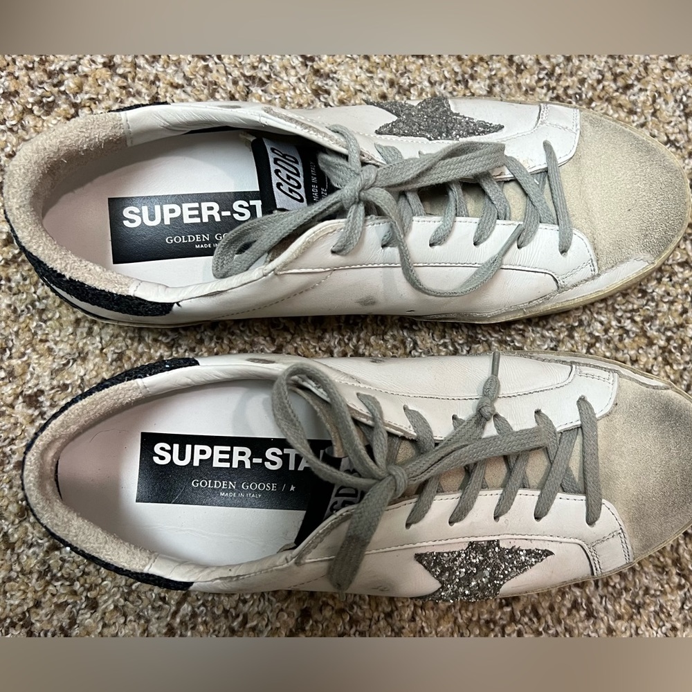 Golden Goose Women’s sneakers silver navy sparkly size 40. - Picture 11 of 11